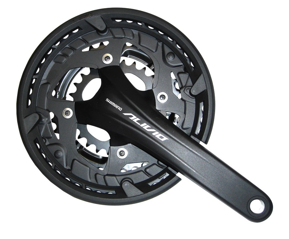 Guarnitura Shimano Alivio 22/32/44 denti 170mm FC-T4060 nero, con cass., 2-pezzi, 9-v