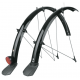 SKS Set di parafanghi Trekking SKS 28"con canale per cavo 45mm, argento, con spoiler e catarifrangente