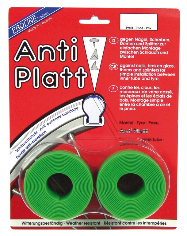 Coppia nastri antiforatura colore verde 37/47-622, larghezza 37 mm