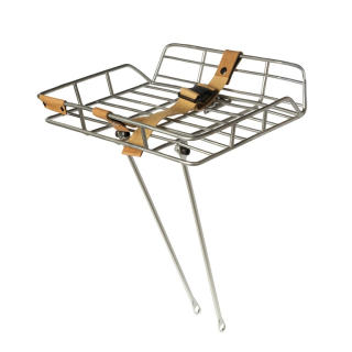 Portapacchi Basil Portland x ruota ant. All. naturale 26-28" con aste bordate