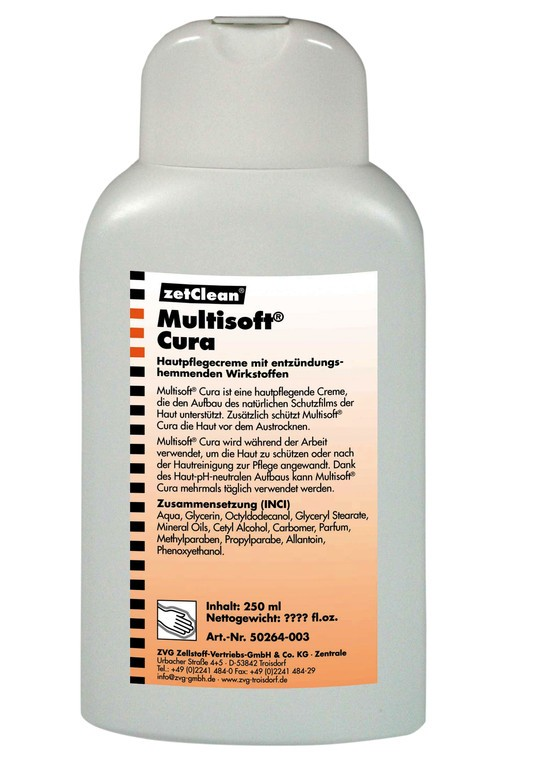 Crema protettiva pelle Multisoft Cura 250ml bottiglietta