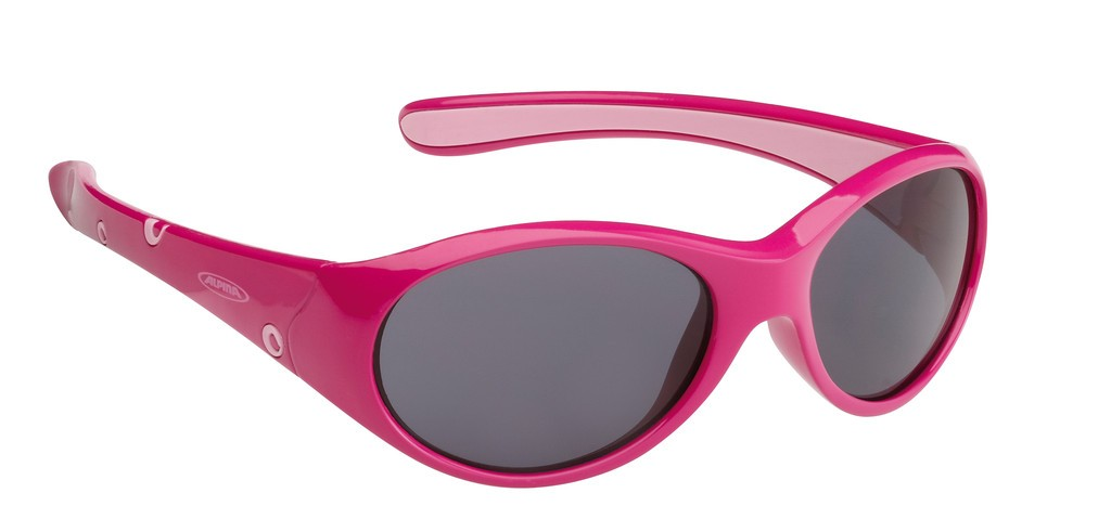 Occhiali da sole Alpina Flexxy Girl montatura rosa fucsia/rosa lenti nere S3