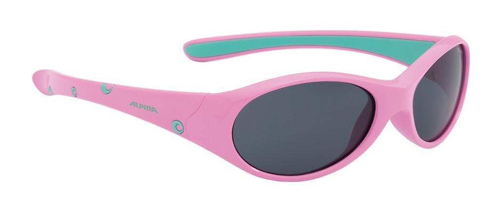 Occhiali da sole Alpina Flexxy Girl Montatura rosa/menta, lente nera S3