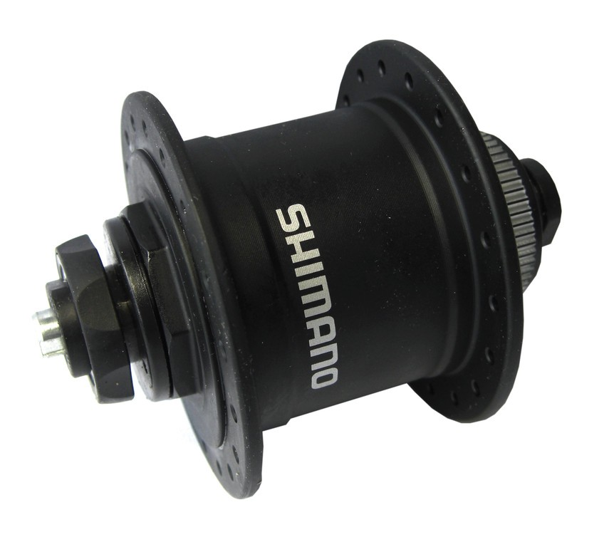 Mozzo a dinamo per ruota anteriore Shimano DH-T4050 100mm, 36 fori, Centerlock, 1,5 W, colore nero