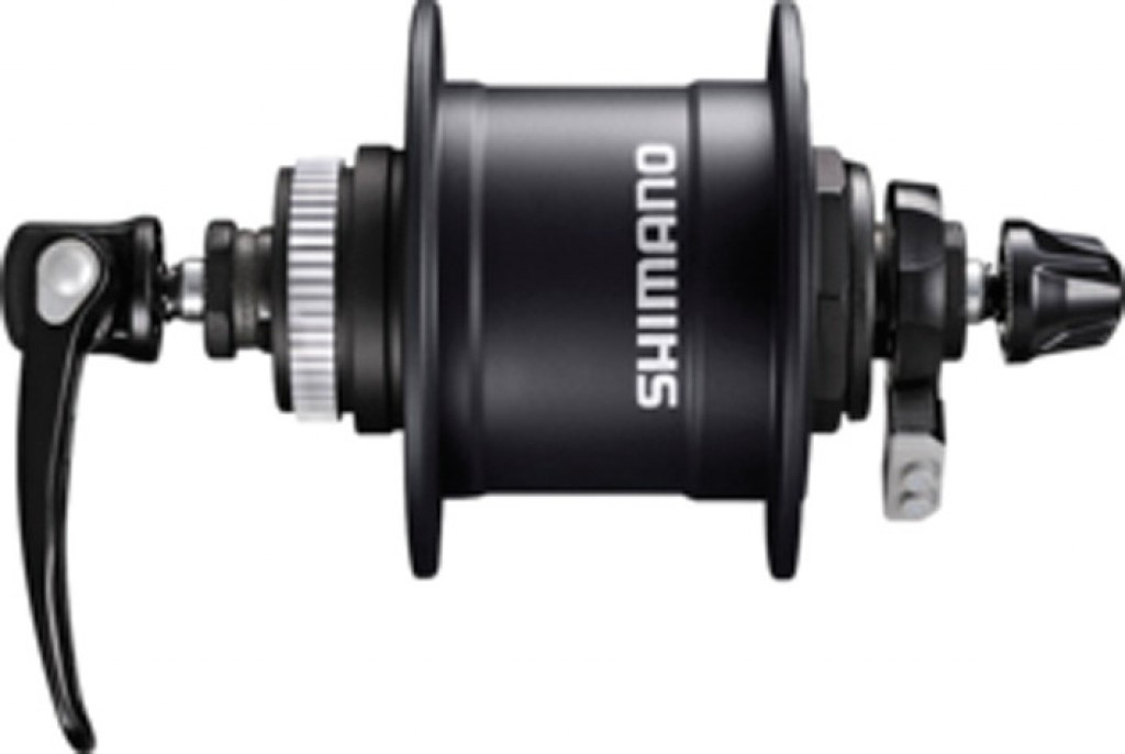 Mozzo a dinamo per ruota anteriore Shimano DH-T4050 100mm, 32 fori, Centerlock, 1,5 W, colore nero
