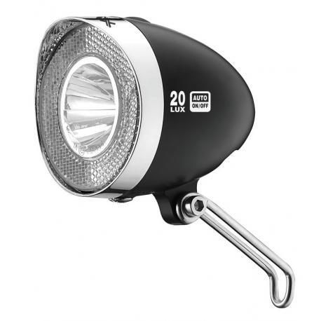 XLC fanale LED Retro Riflettore 20Lux interrutore, nero