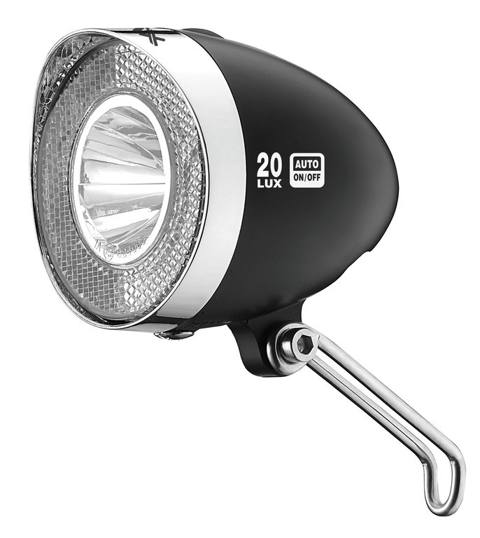 XLC fanale LED Retro Riflettore 20Lux interrutore, nero