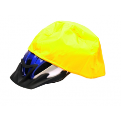 cuffia antipioggia per casco bici gialla