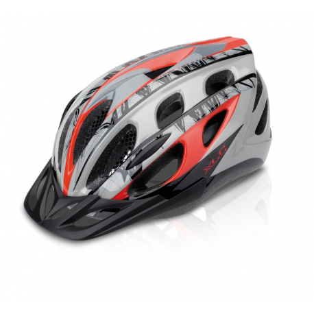 Casco ragazzi XLC BH-C18 Tg.S/M (50-56cm) rosso/gri Motivo Ethnic