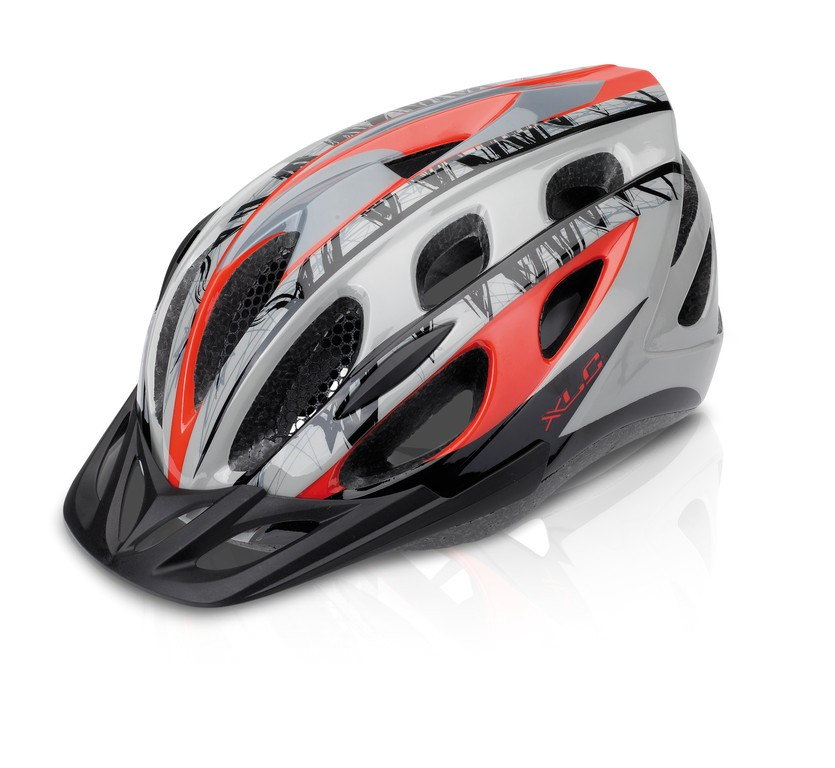 Casco ragazzi XLC BH-C18 Tg.S/M (50-56cm) rosso/gri Motivo Ethnic