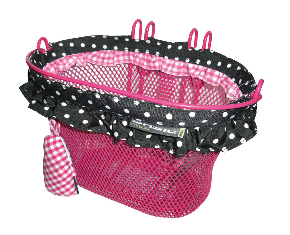 Cestino RAp.bici d.bambini,Jasmin-Basket 28X19X19cm, rosa, fitto.