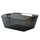 Cestino posteriore PVC 39x30x17cm, nero, trama fitta, smussato