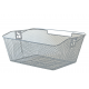 Cestino posteriore PVC 39x30x17cm,arg.,a maglie fitte,smussato