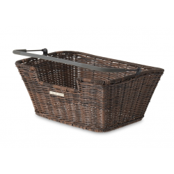 Cestino posteriore Capri Flex 40x31x18cm, Rattanlook marrone, trama fitta