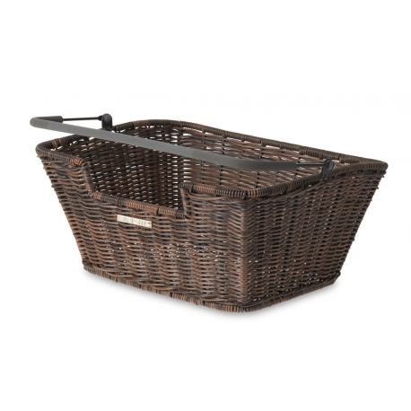 Cestino posteriore Capri Flex 40x31x18cm, Rattanlook marrone, trama fitta