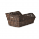 Cestino posteriore Basil Cento 42x25x21 cm, Rattanlook marrone