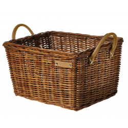 Cestino Basil Portland Classic 46x36x22cm, rattan naturale, a trama grossa