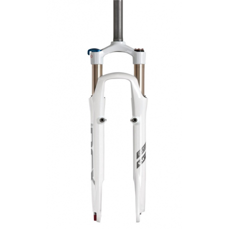 Forcella ammortizzata SR Suntour SF12 NRX-E LO R lite 28", bianco, 1 1/8", V-Brake, A-Head, 63mm