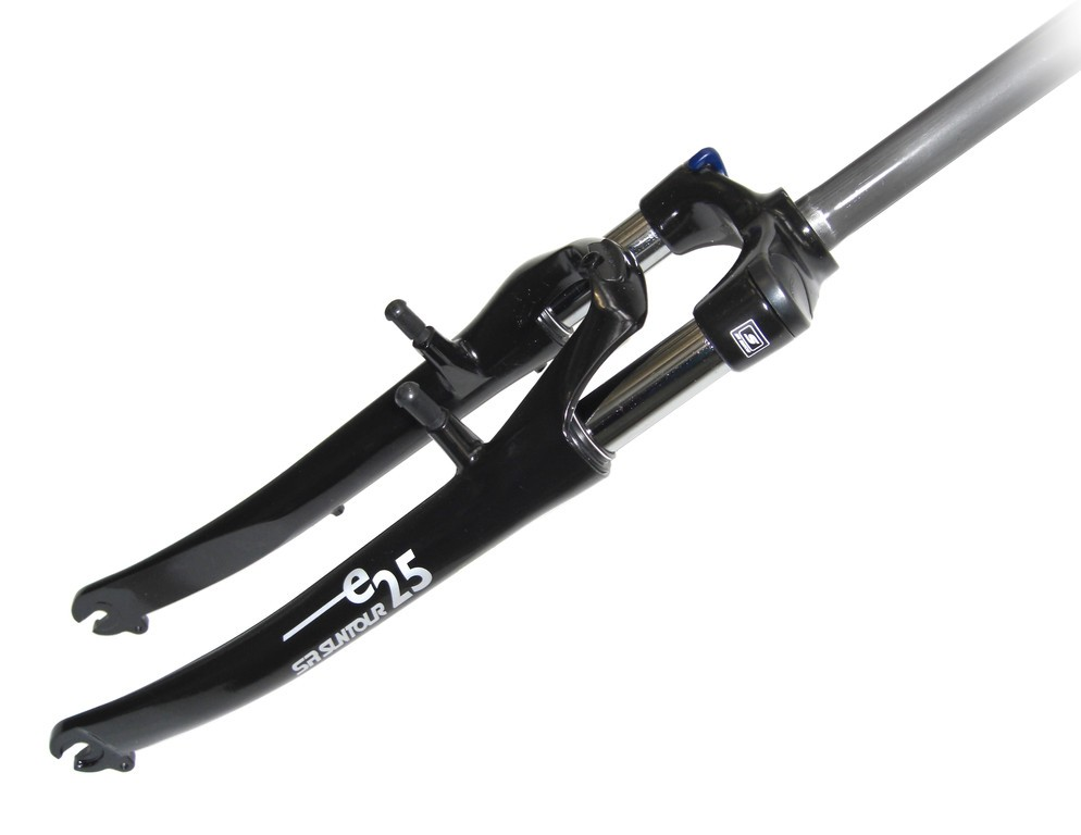 Forcella ammortizzata SR Suntour SF14 CR85 E25 P LO- 700C 28", nera, 1 1/8", V-Brake, 63mm