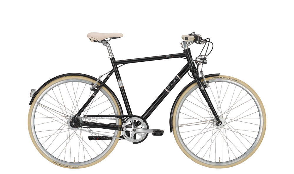 Contropedale EXCELSIOR bici vintage "Snazzy", 8 Velocità Shimano Nexus, Black
