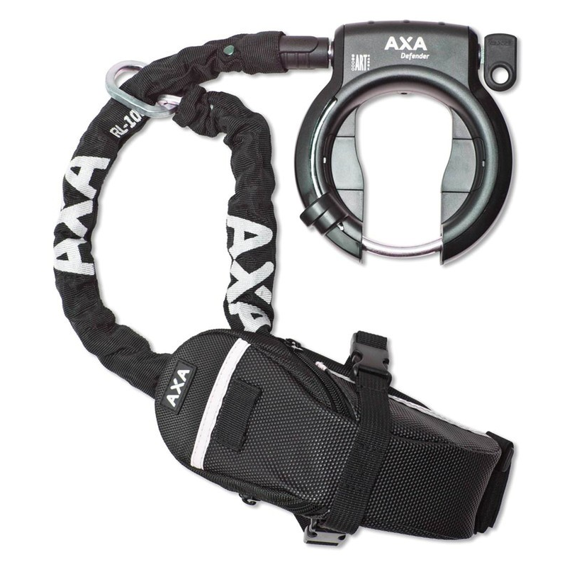 AXA Defender antracite, 100 centimetri/5,5 millimetri di diametro Lucchetto a catena a innesto 