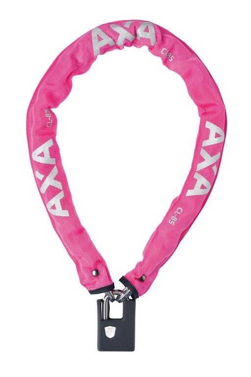 Lucchetto a catena Axa Clinch CH85 Plus lunghezza 85cm, spessore 6,0mm, rosa