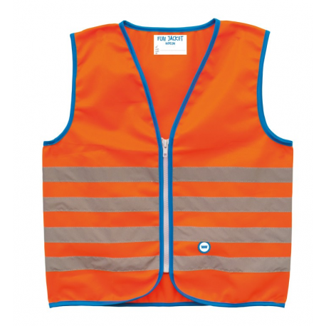 Gilet di sicurezza Wowow Fun Jacket per bambini arancio con fasce riflTg.L