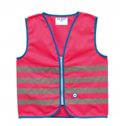 Gilet di sicurezza Wowow Fun Jacket per bambini pink con fasce riflTg.M