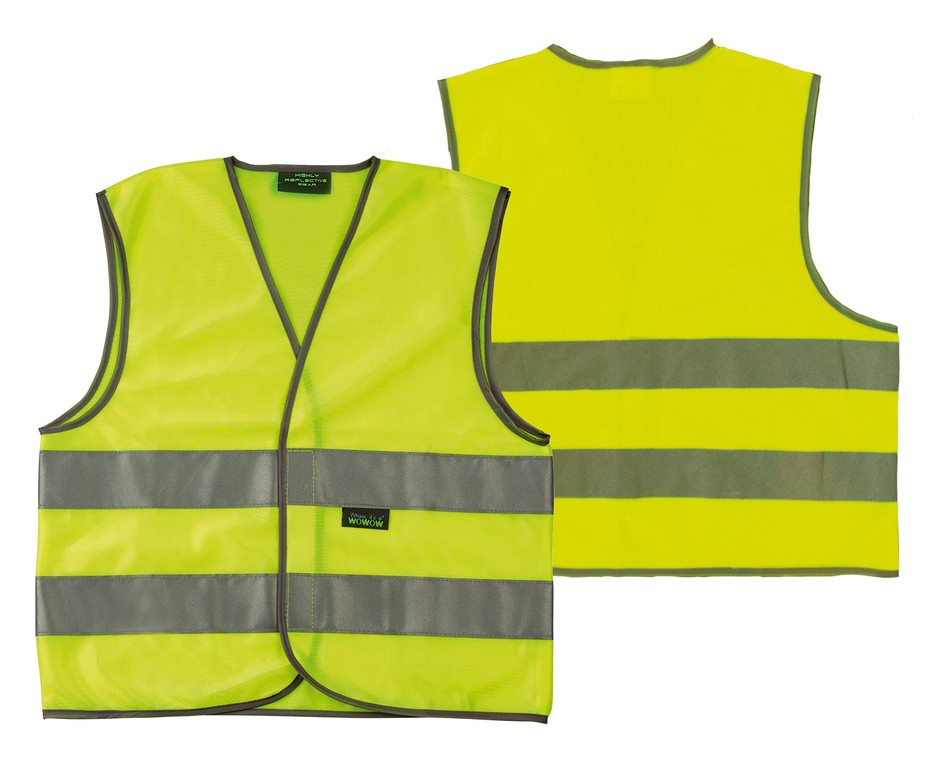 Gilet di sicurezza Wowow adulti Giallo con strisce riflettenti, taglia L