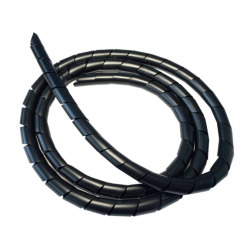 Cavo a spirale nero flessibile, lunghezza 5m, Ø 8 mm, accorciabile