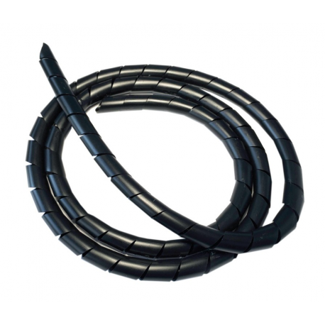 Cavo a spirale nero flessibile, lunghezza 5m,Ø 6 mm, accorciabile