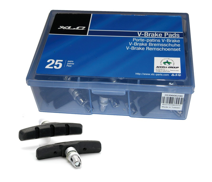 XLC V-Brake pattini freno BS-V01 Confezione OEM, 25 paia,70mm, PV per set