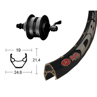 RA 28"  DH3D35 Centerlock, senza QR, 36F ZAC 2000 Disc , raggi Niro neri