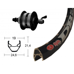 RA 28" DH3D35 Centerlock, senza QR, 36F ZAC 2000 Disc , raggi Niro neri