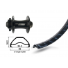 Ruota anteriore 27.5" XLC 6-fori nera TA 15 32L Rodi Ready 25 DISK, raggi Niro neri