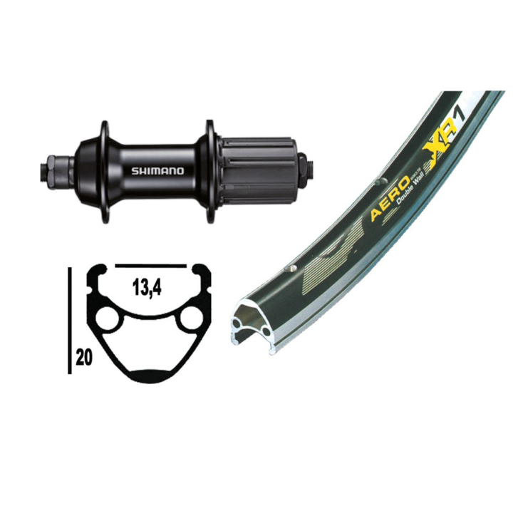 RP 13-622 Tiagra nero QR 32L ExalXR-1 nero/argento, raggi Niro neriDD