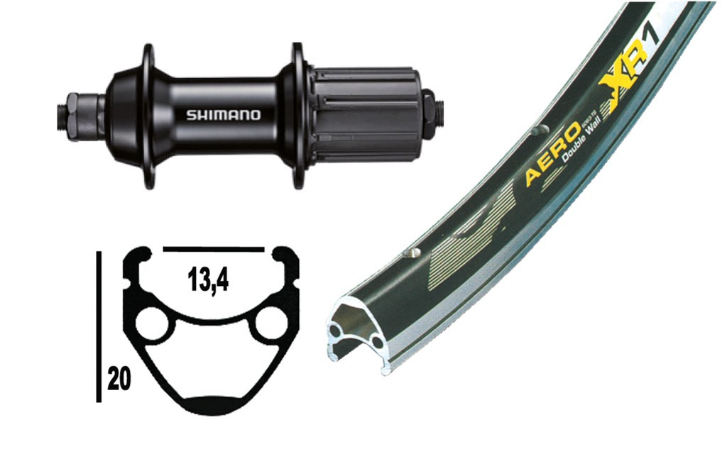 RP 13-622 Tiagra nero QR 32L ExalXR-1 nero/argento, raggi Niro neriDD