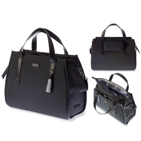 Borsa business Basil Noir impermeabile midnight black 17 litri