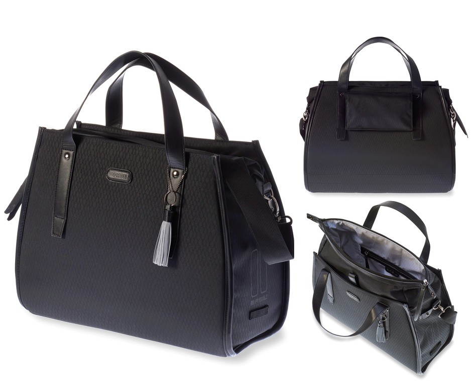 Borsa business Basil Noir impermeabile midnight black 17 litri