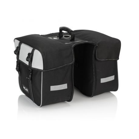 XLC borsa doppia Traveller BA-S74 nero/antracite, 30x30x17cm, ca.30 litri