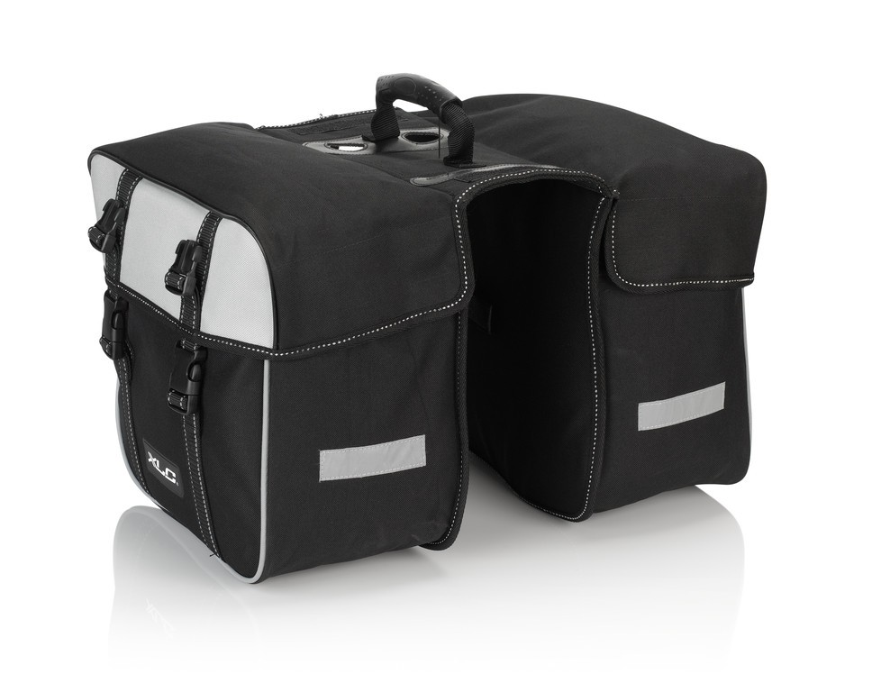 XLC borsa doppia Traveller BA-S74 nero/antracite, 30x30x17cm, ca.30 litri