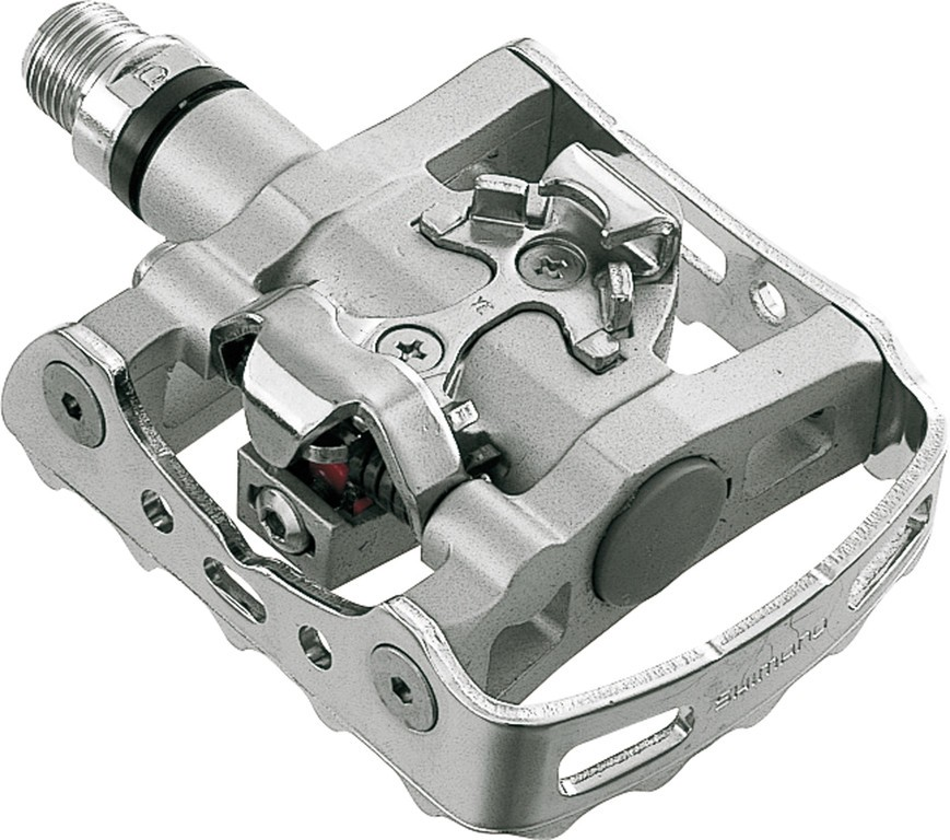 PedaliSPD Shimano PD-M 324 su cartone unilaterale, argento,9/16"