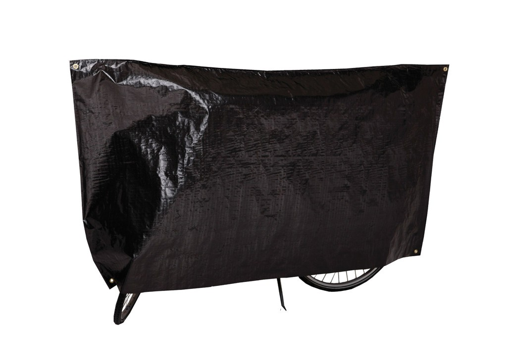 Copribicicletta VK 110 x 210 cm, nero con occhielli e corda