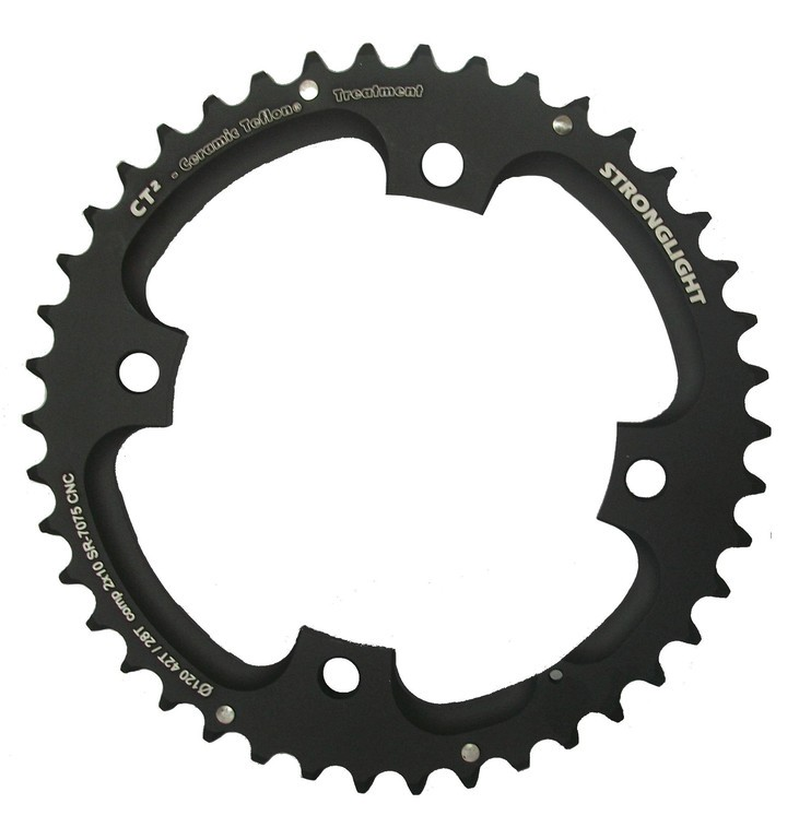 Corona Stronglight BTT per Sram 2x10 esterno 41(27) Alu nero