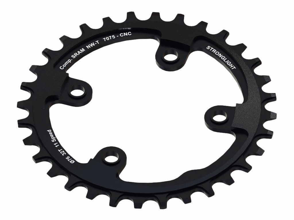 Corona Stronglight MTB Sram 1x11 per XX1 4-Arm 28Z con filettatura, nero