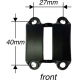 Piastra attacco Speedlifter SDS Alu, 4-fori Ø31, 8mm, nero