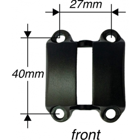 Piastra attacco Speedlifter SDS Alu, 4-fori Ø31, 8mm, nero