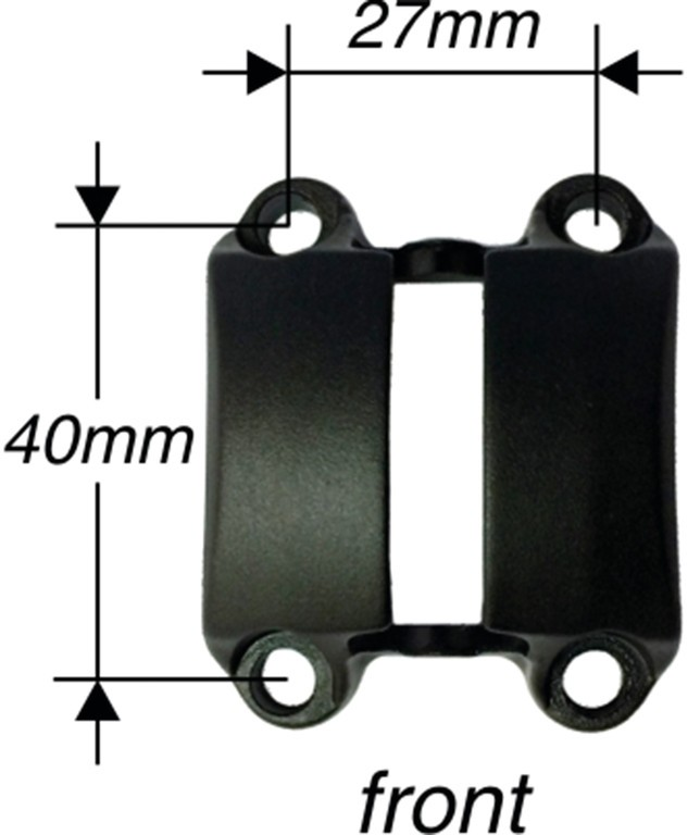 Piastra attacco Speedlifter SDS Alu, 4-fori Ø31, 8mm, nero