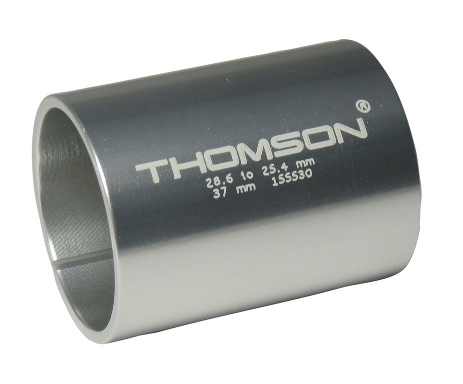 Boccola di riduzione Thomson nera 37mm per att.man. A-Head forcella 1.1/8"a 1"