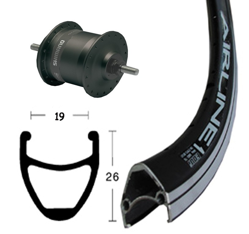 Ruota Ant. Dinamo nel Mozzo, 28x1.75 Airline1 ne